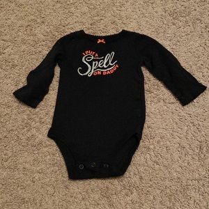 Halloween 9M I put a spell on daddy onesie long sleeve